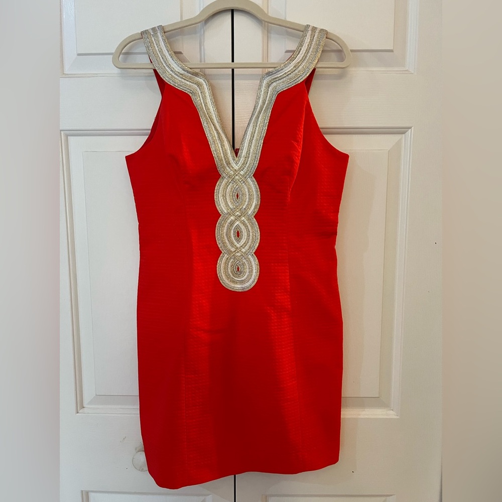 Lilly Pulitzer Valli Shift Dress Cayenne Coral NWOT Size 6 - Picture 2 of 10